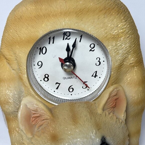 Orange Tabby Cat Clock With Wagging Tail Quartz Rare Working Tested Mantle Clock - Picture 3 of 8